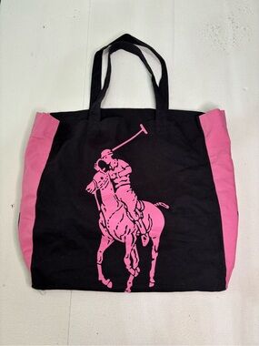 Ralph Lauren "RL Est. 2000" Limited Edition Pink Pony Canvas Tote Bag